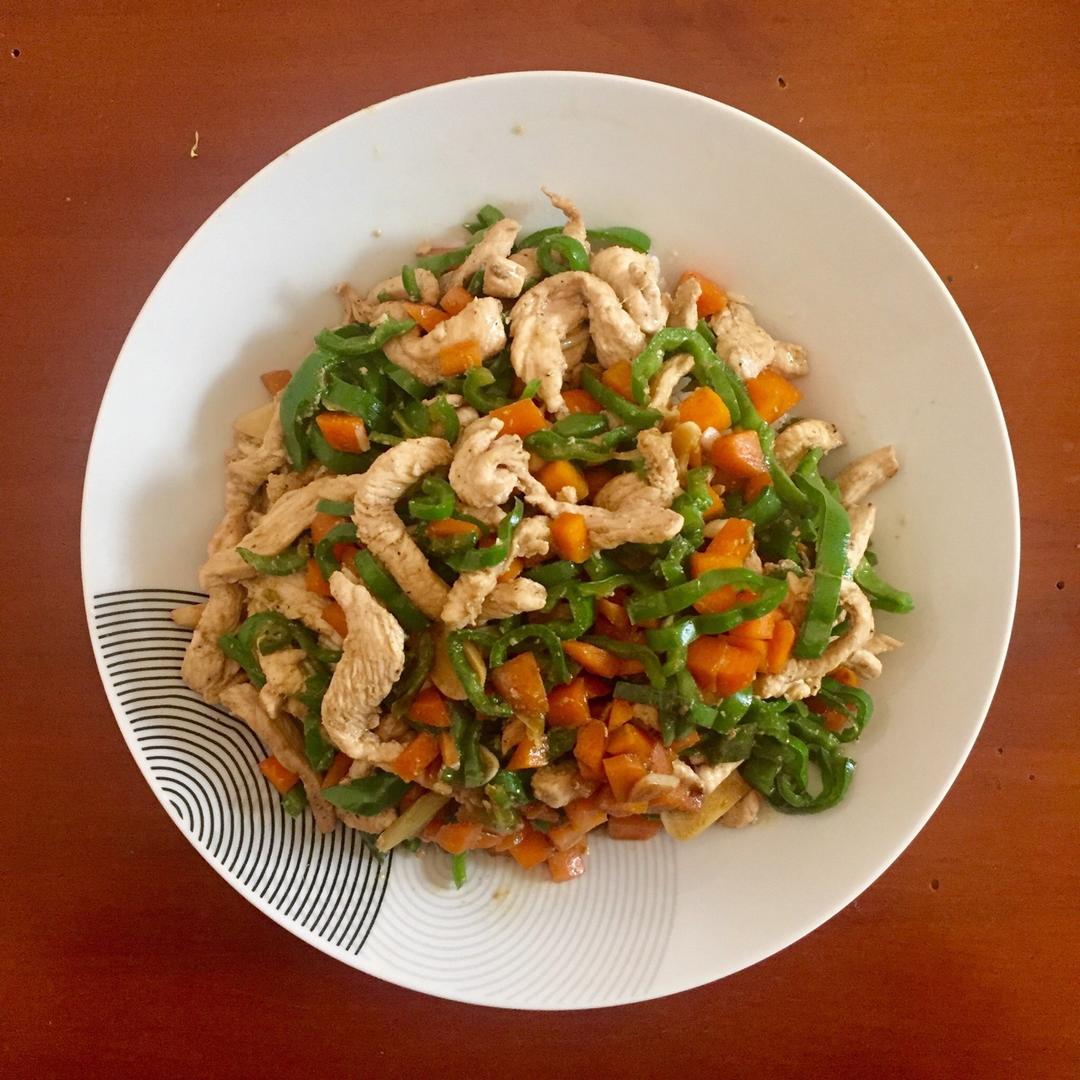 青椒鸡肉胡萝卜