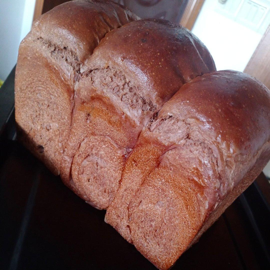 巧克力蔓越梅吐司~天然酵种(或波兰种)