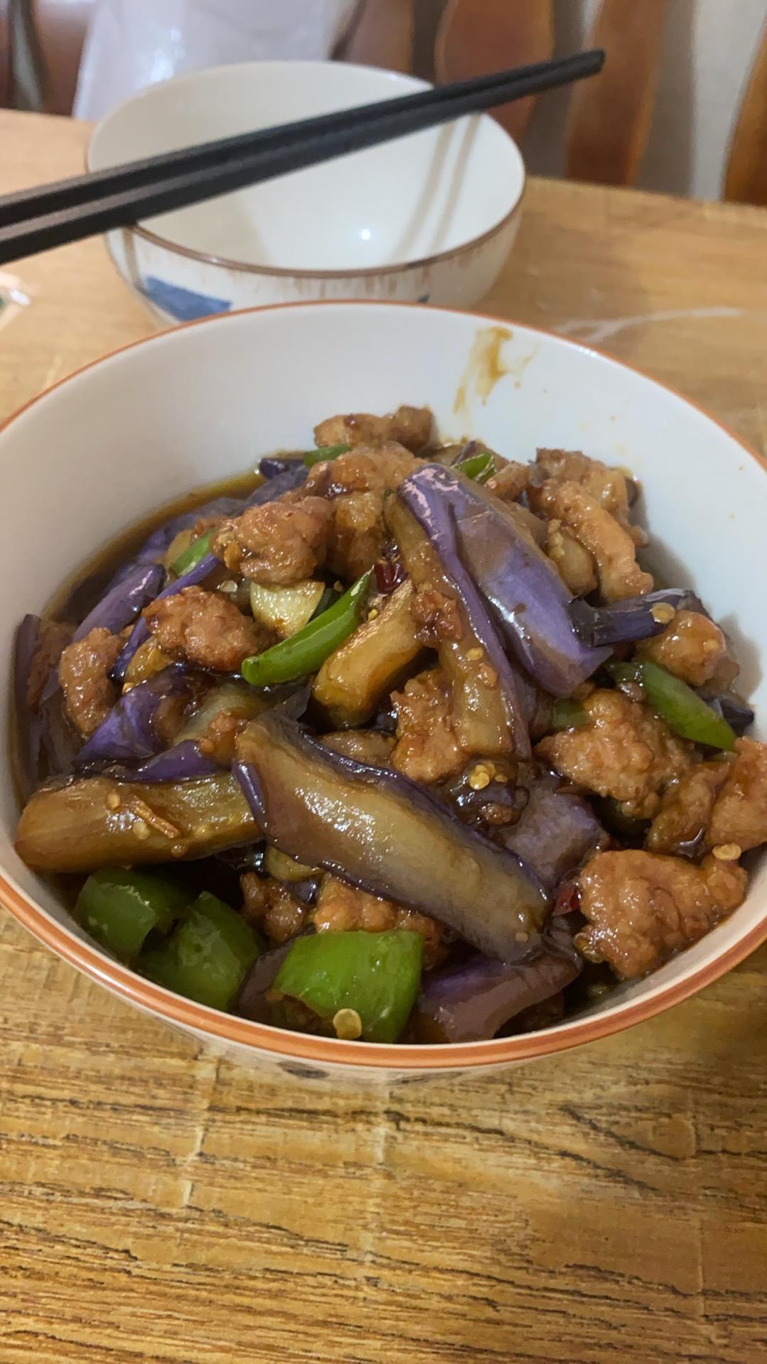 红烧肉沫茄子