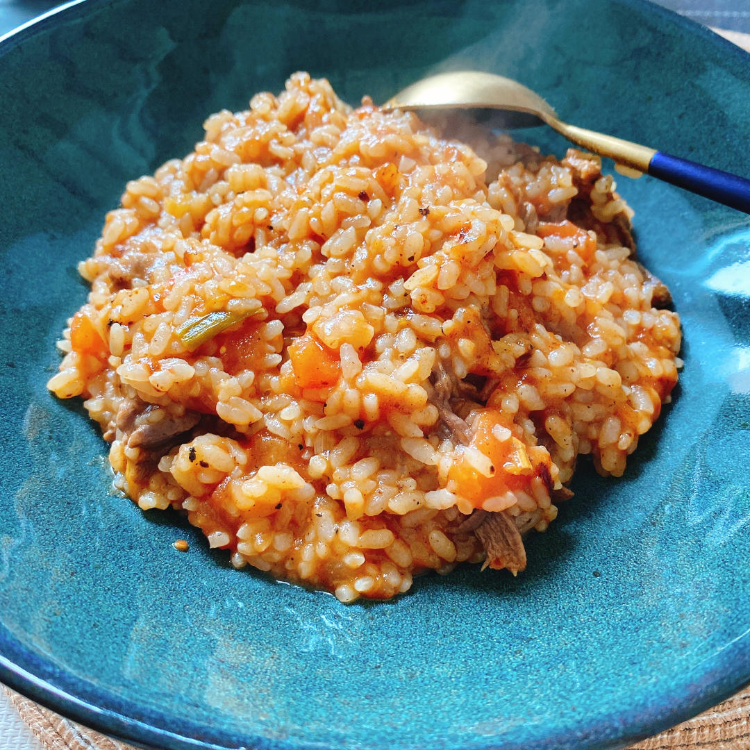 番茄牛肉烩饭