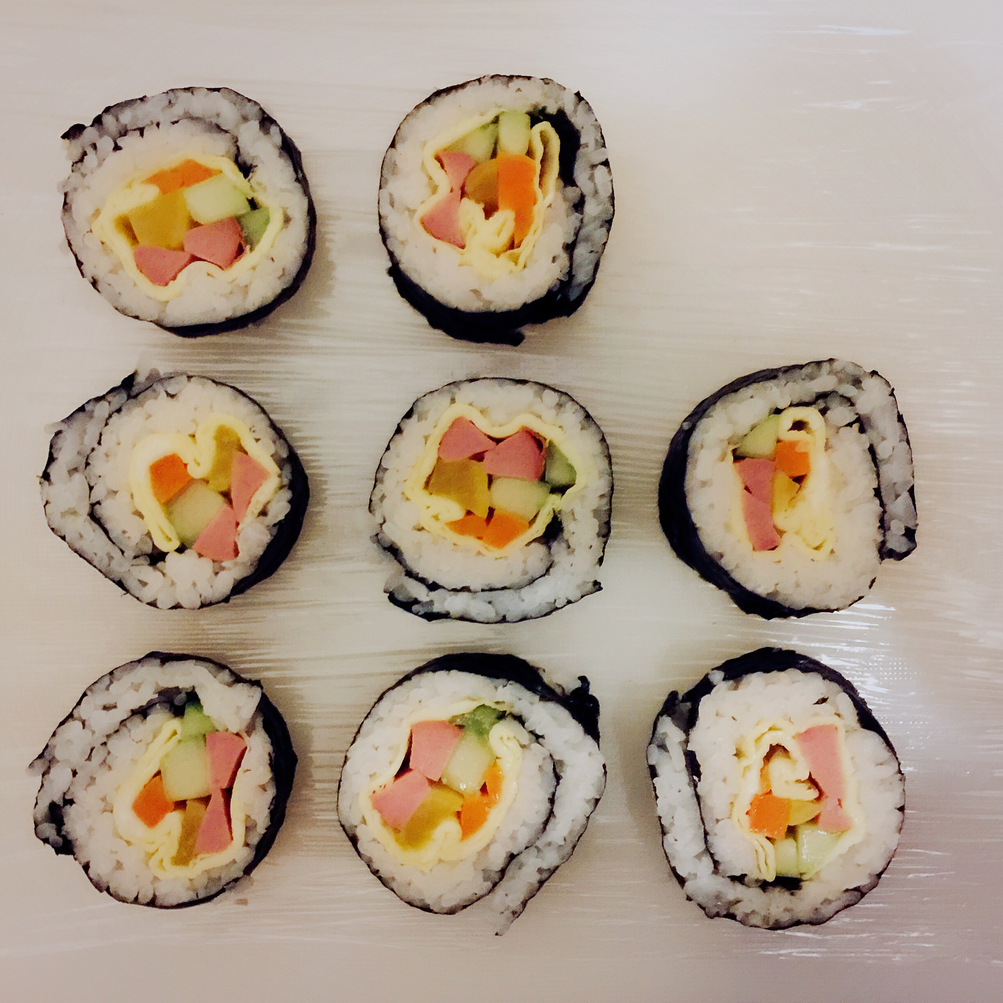 3种家常紫菜包饭（牛肉，金枪鱼，蛋卷）