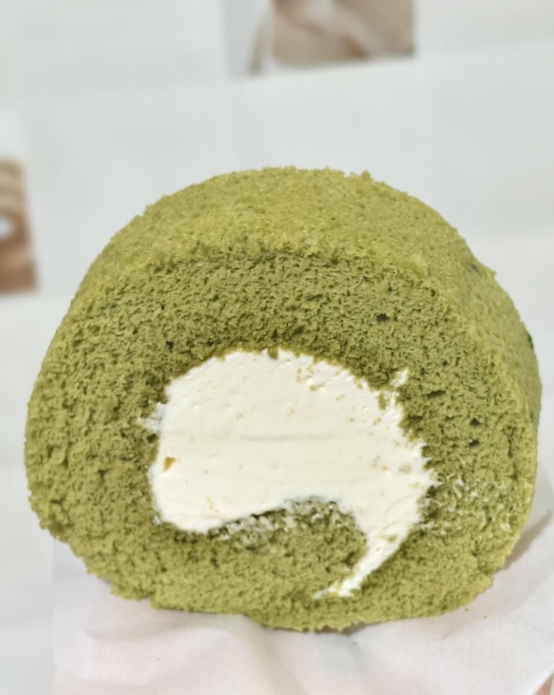 🌀超治愈｜小清新｜抹茶蛋糕卷｜卷不裂｜柔软细腻