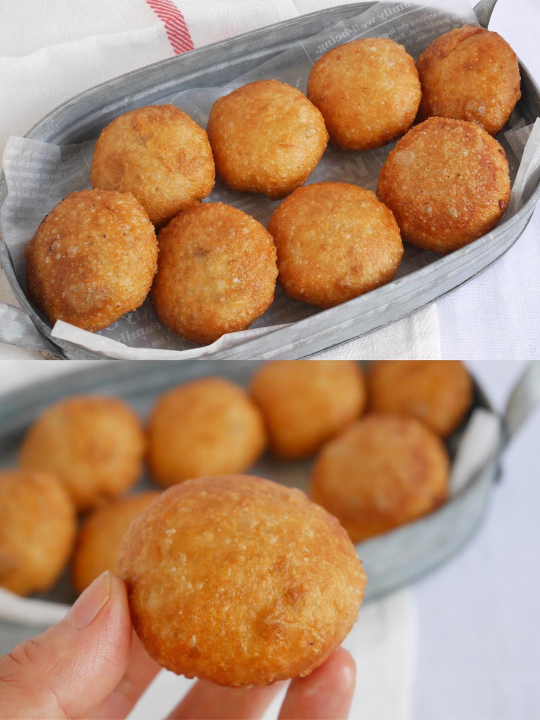 还是小时候的味道❗️炸糖糕的做法