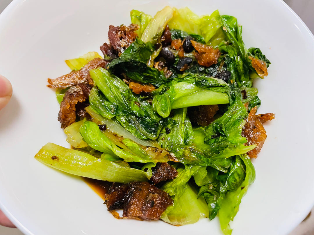 豆豉鲮鱼西生菜