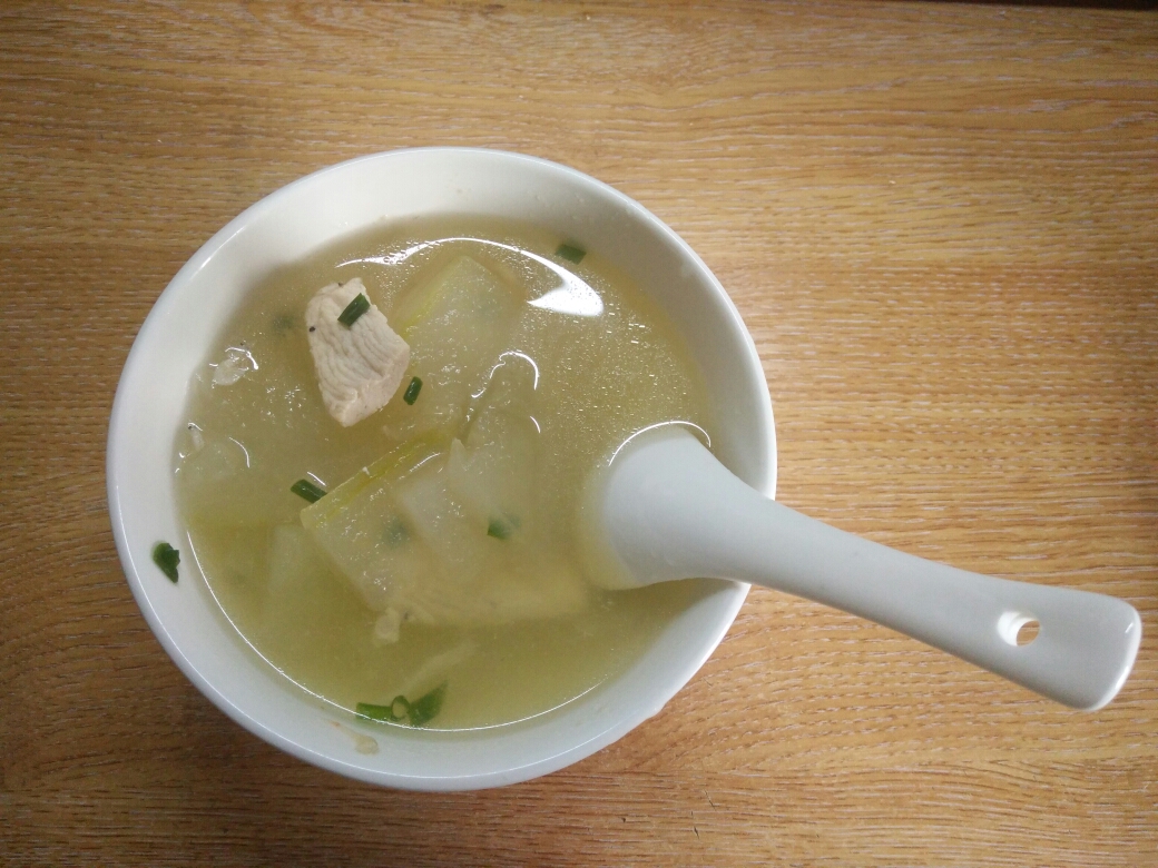 冬瓜虾米鸡肉汤的做法