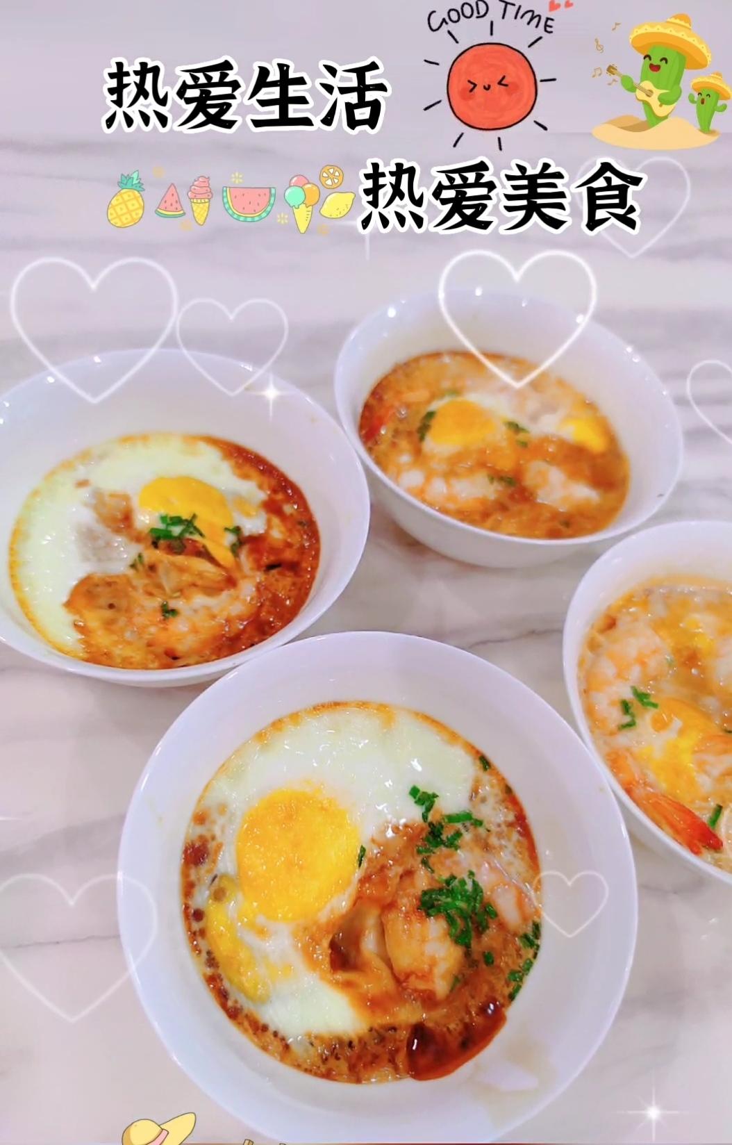 空气炸锅版 虾扯蛋（虾🦐和鸡蛋🥚）