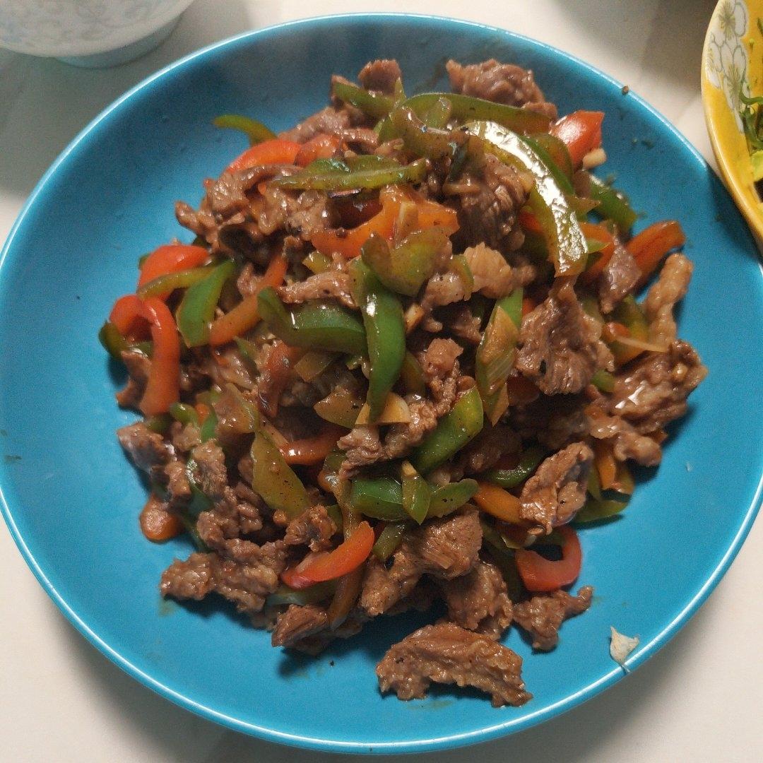 香炒青椒牛肉