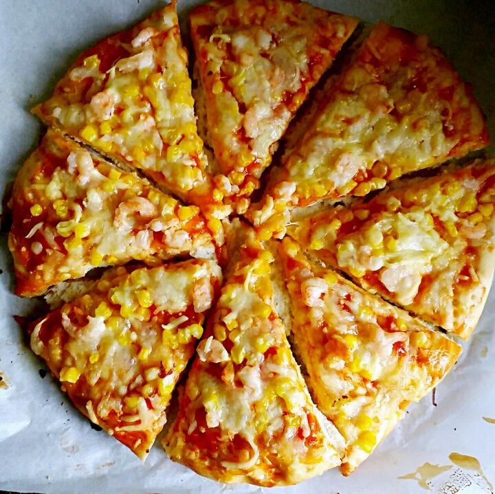 鲜虾培根薄披萨—海氏烤箱定制