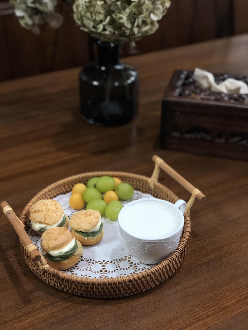 浓郁抹茶酥皮泡芙