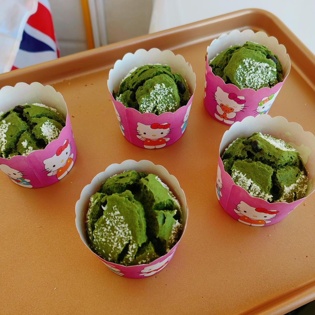免黄油～无需打发🥥椰香抹茶红豆磅蛋糕
