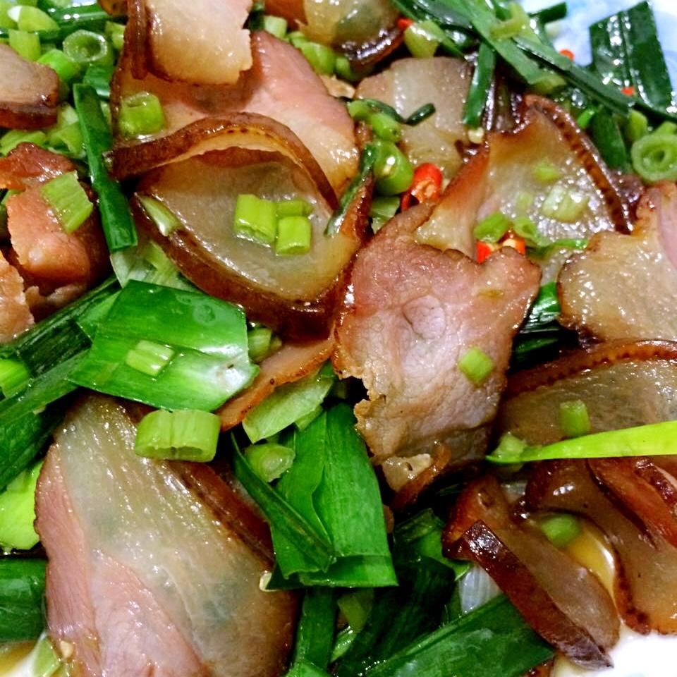 青蒜炒腊肉
