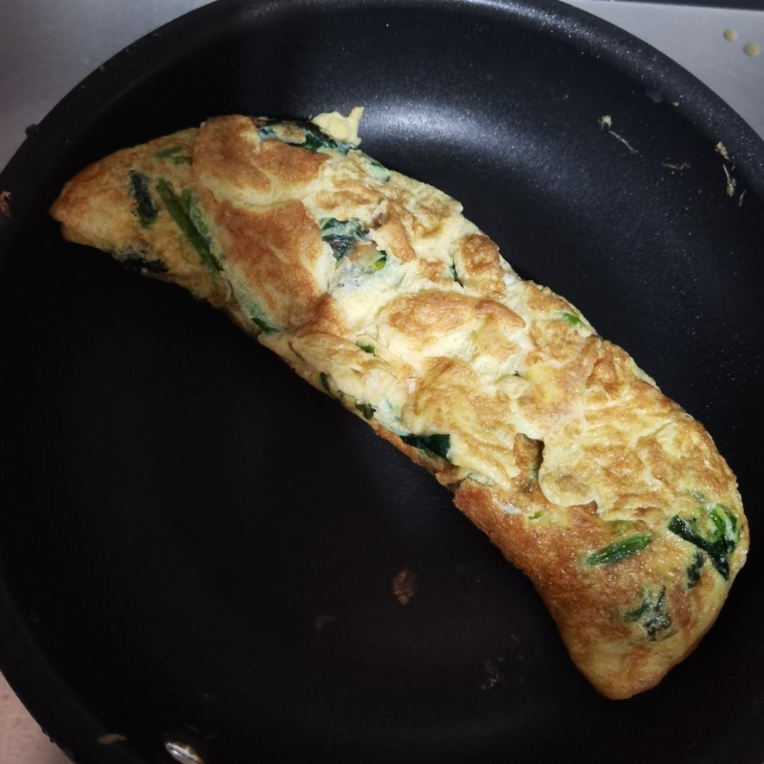 简易版菠菜鸡蛋卷懒人菜