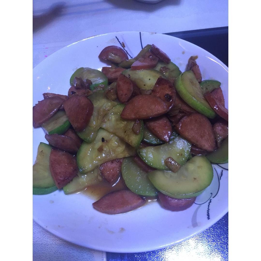 角瓜炒火腿肠