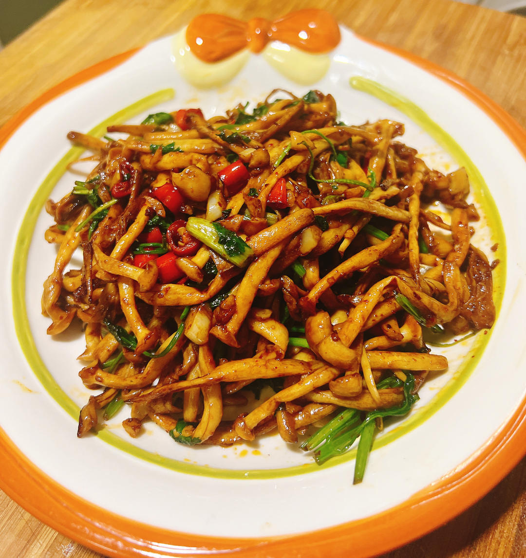 干煸孜然白玉菇
