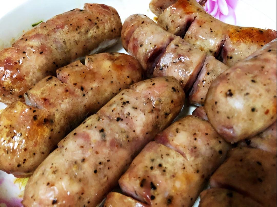 一直前行做的烤箱纯肉烤肠