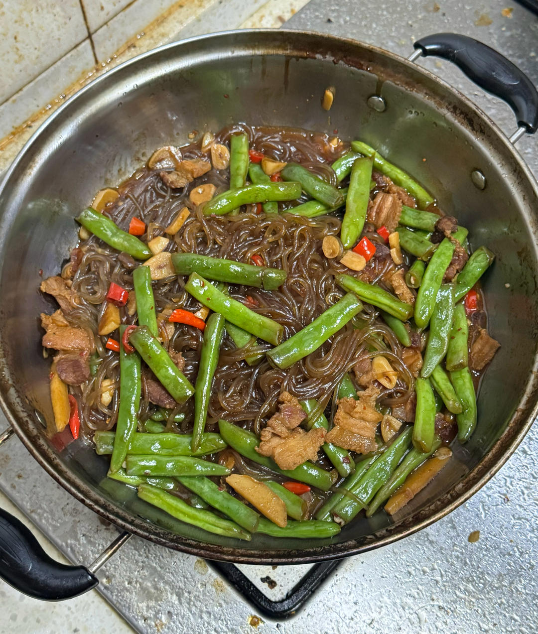 豆角五花肉炖粉条