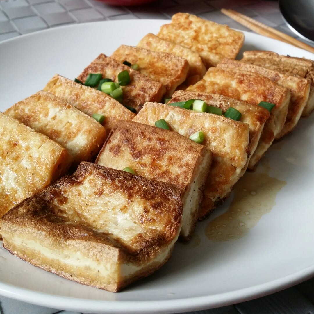 盐煎老豆腐（蘸酱油）