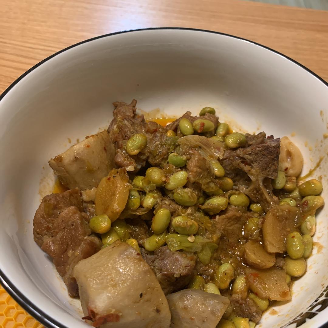 毛豆烧排骨