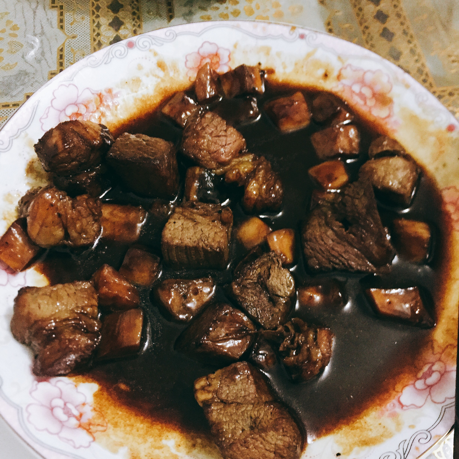 黑胡椒杏鲍菇牛肉粒