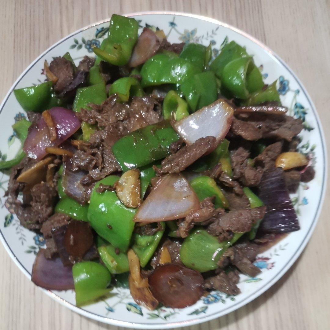 香炒青椒牛肉