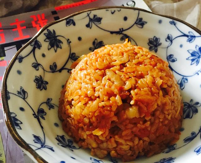 智恩-辣白菜炒米饭的做法