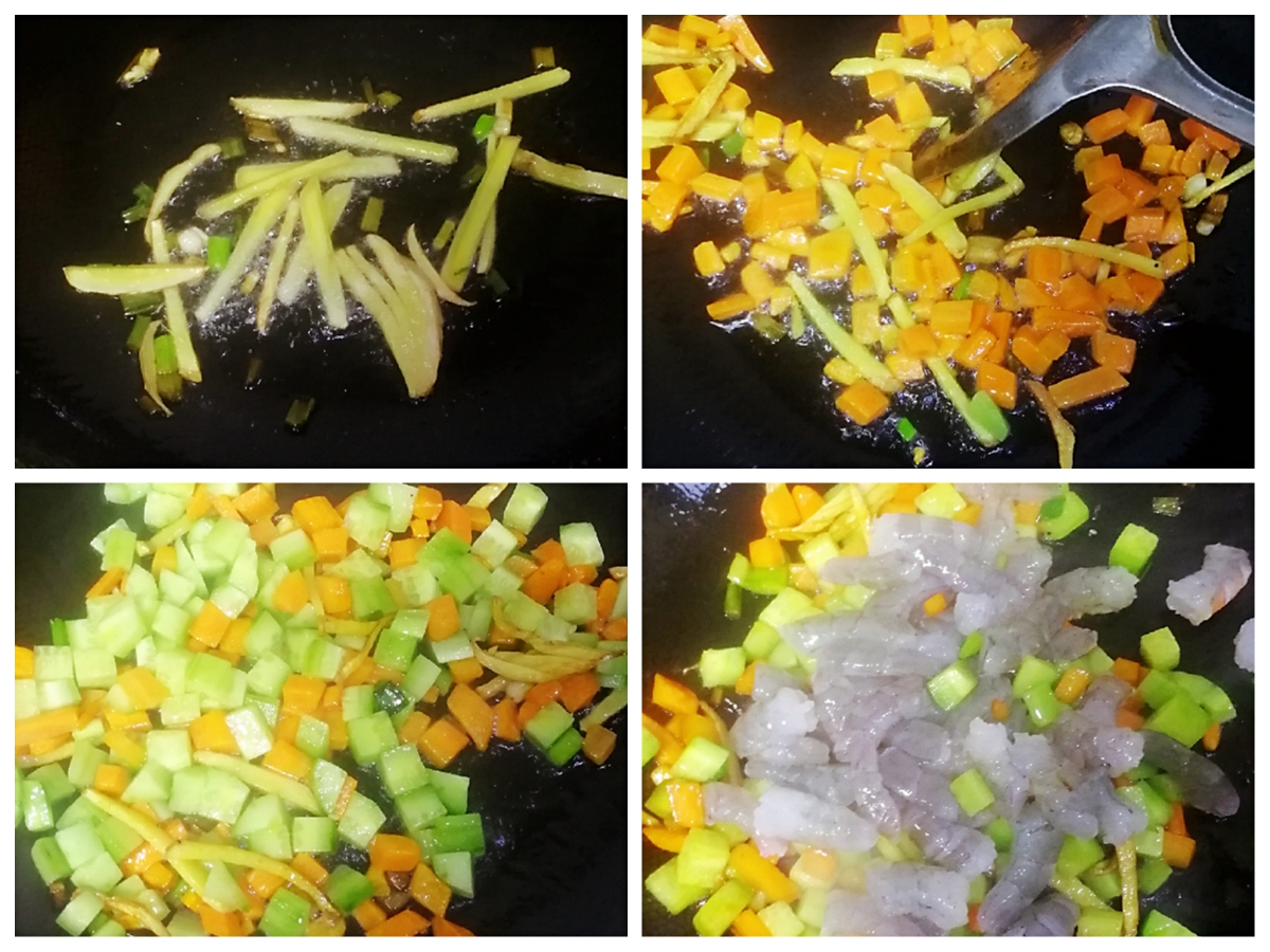 黄瓜胡萝卜炒虾仁（超级下饭，快手好做）的做法 步骤2