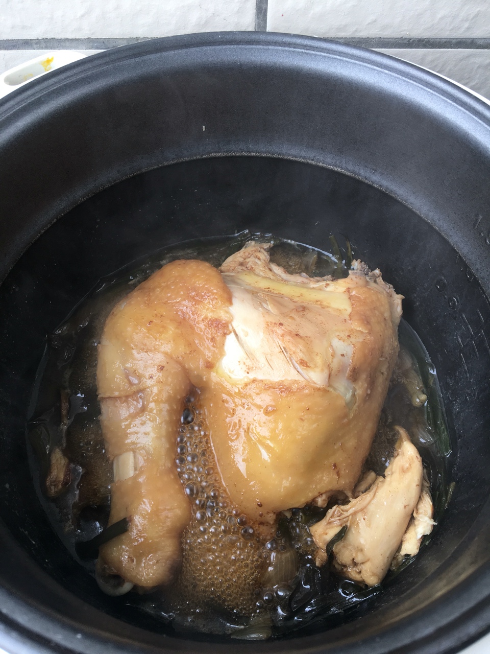 电饭煲焖鸡汤图片