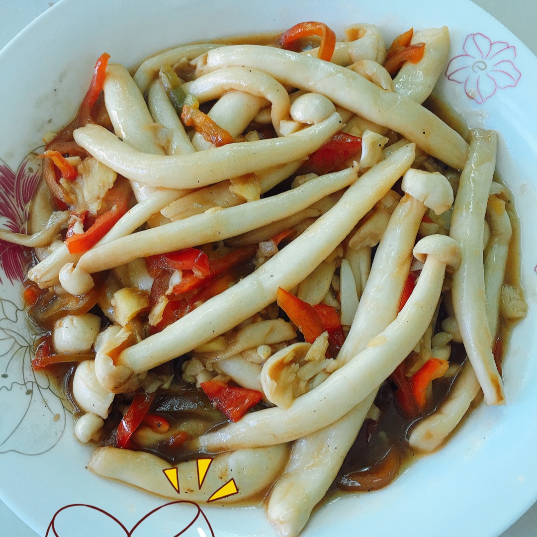 清炒茶树菇