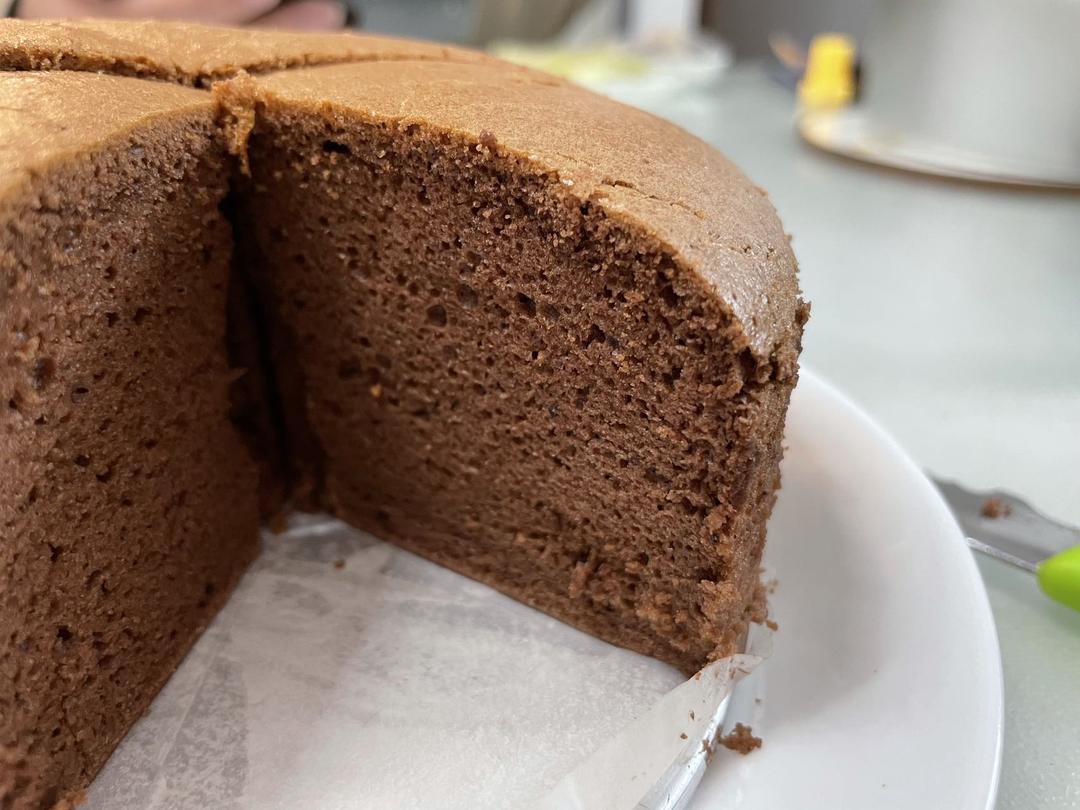 6寸可可戚风（内附8寸5蛋配方）