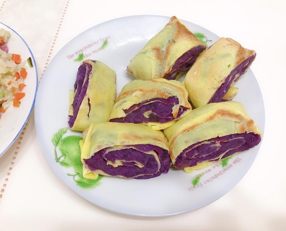 紫薯鸡蛋卷