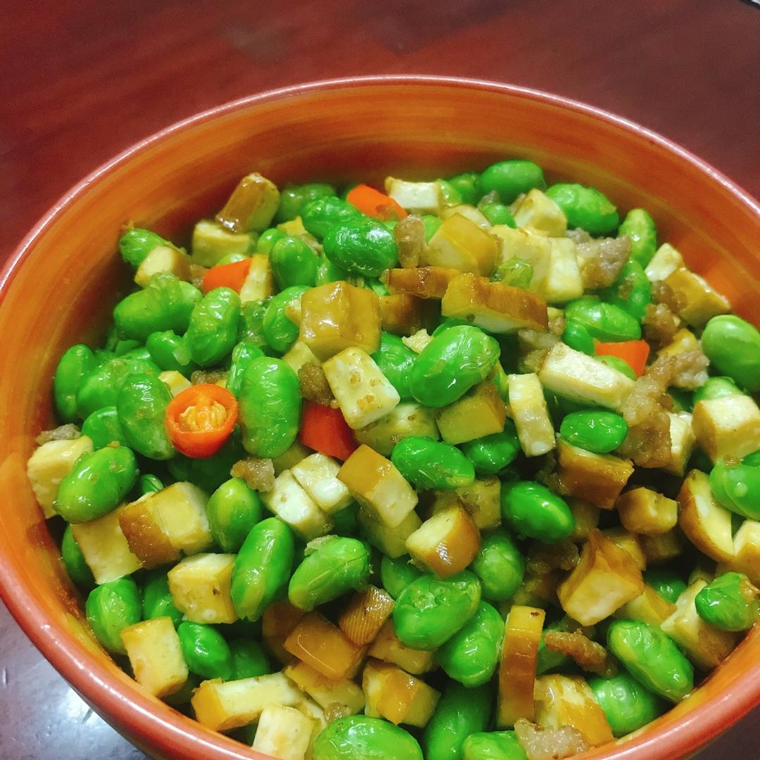 肉末毛豆炒香干