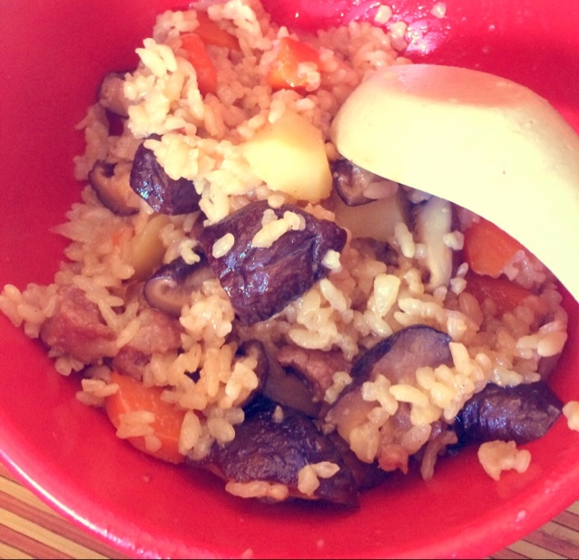 电饭锅版香菇腊肠饭