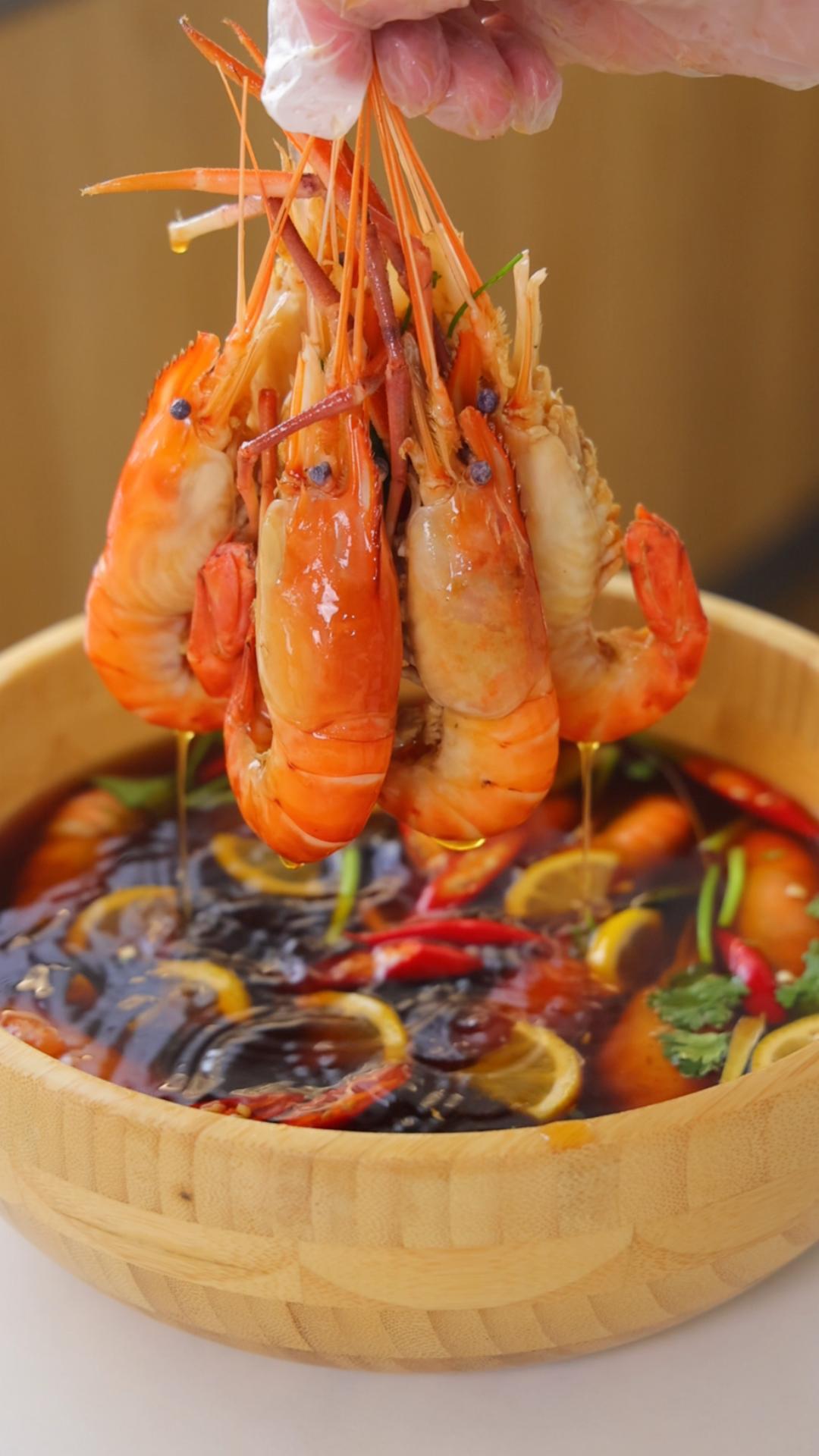 熟醉花雕罗氏虾