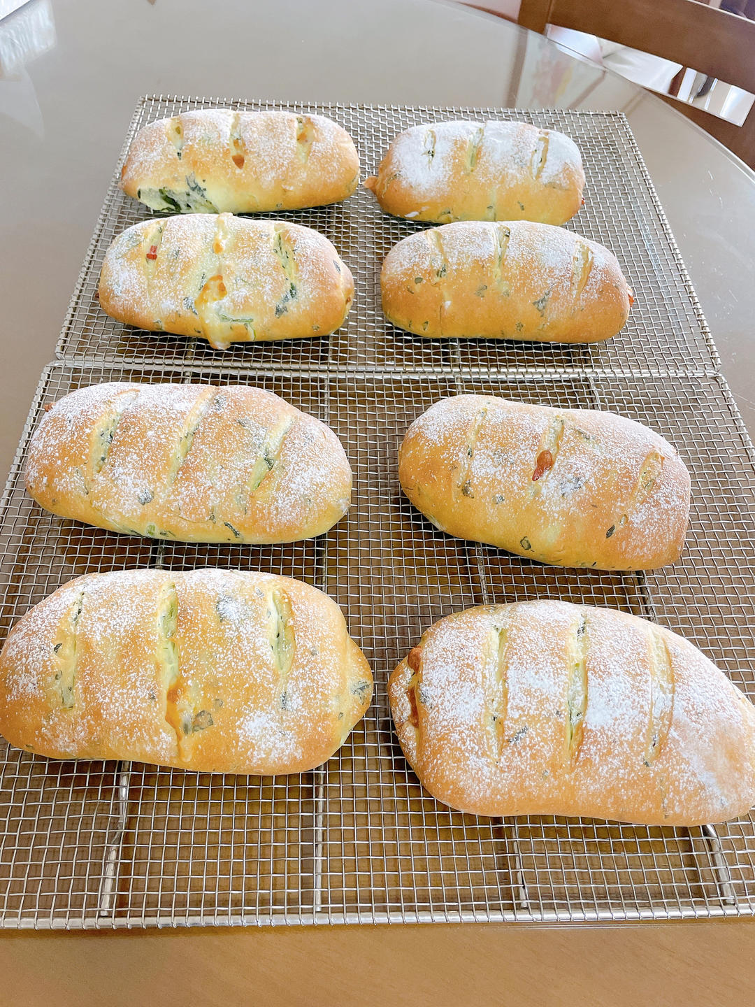 菠菜芝士咸面包