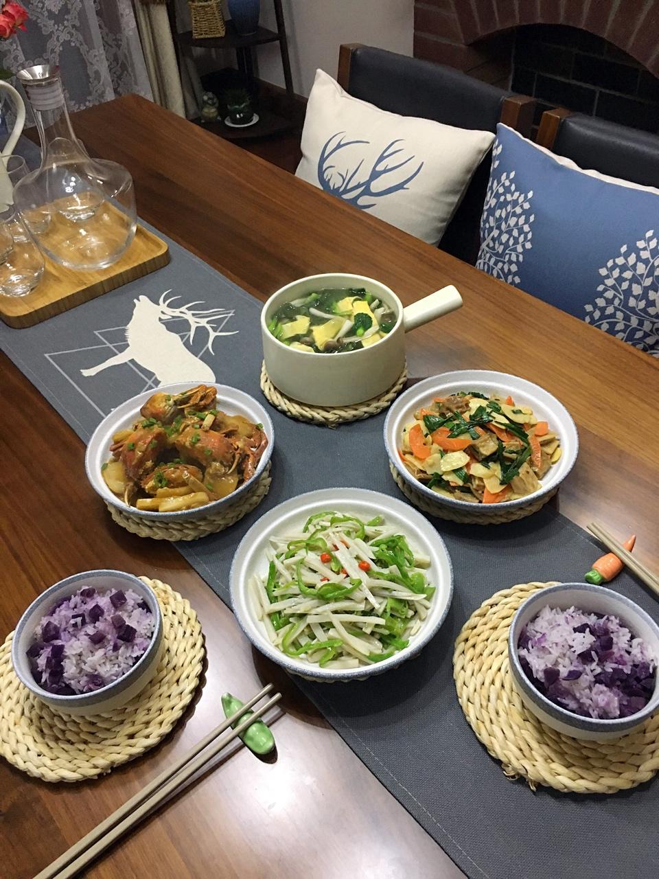 梅之小榭做的晚饭