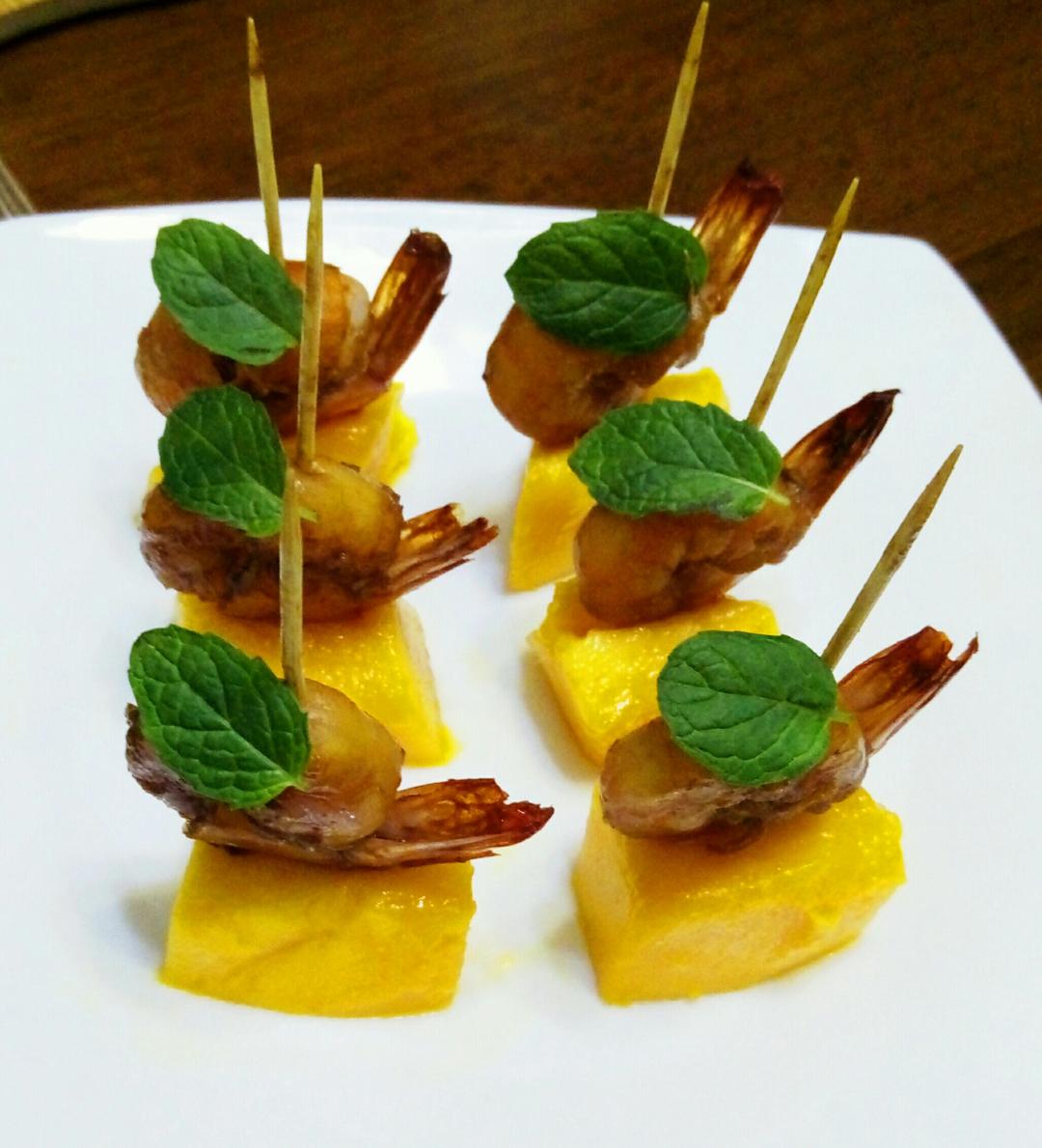 手机用户7979_5zed做的开胃菜|牙签芒果虾