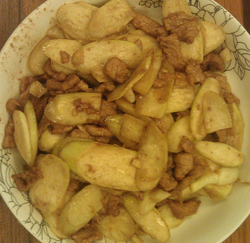 茭白炒肉片