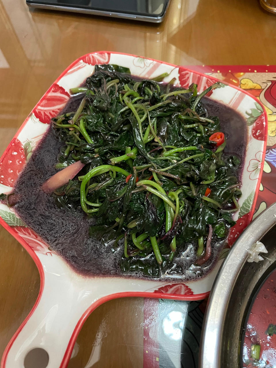 清炒汉菜 过程至简 菜汁就是小朋友喜欢的红饭饭