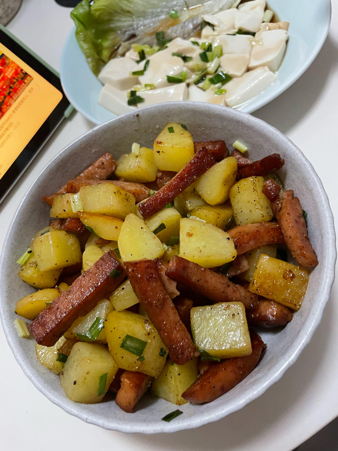 孜然土豆午餐肉