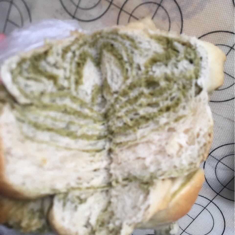 汤种抹茶大理石纹吐司（水立方模）