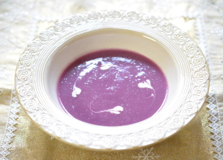紫薯火腿浓汤的做法