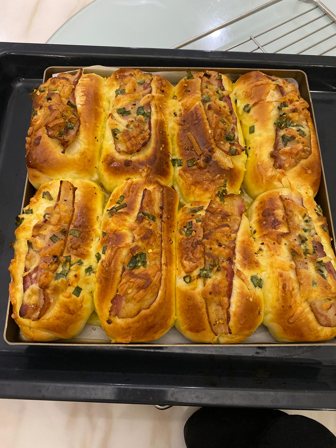 香葱火腿肉松面包