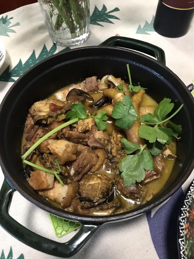 鲍鱼焖鸡