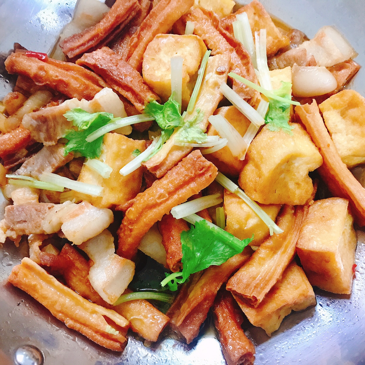 腐竹焖豆腐的做法