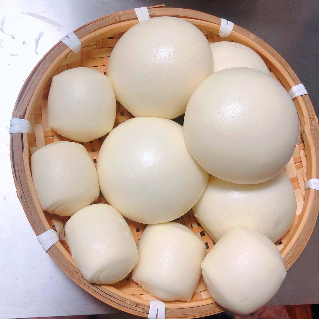 【水光肌白面馒头 一次醒发快速版本 无任何添加剂