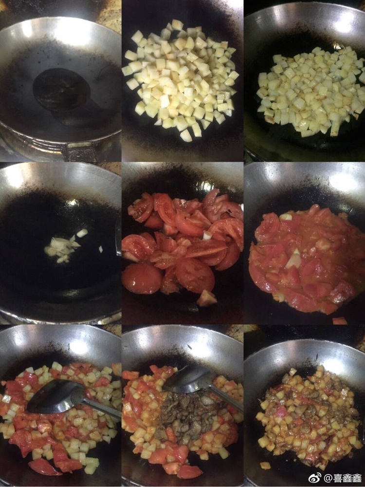 番茄土豆巧遇鸡丁的做法 步骤1