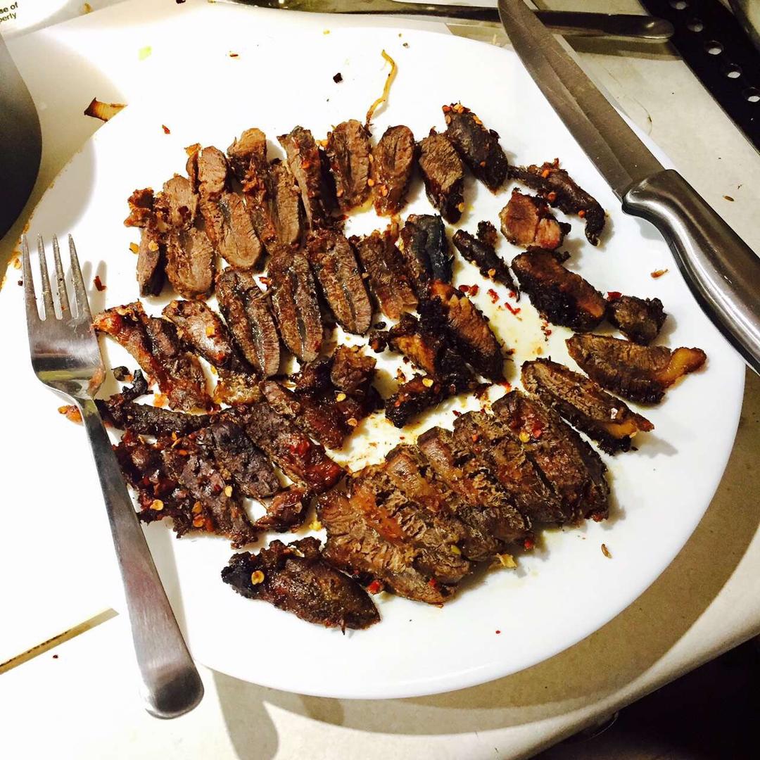 唯美食与妹子不可辜负做的烤鹿肉烤箱版