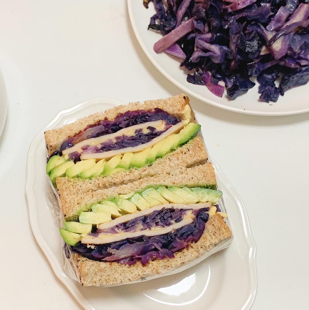 如何做超厚的沼三明治~详细tip！牛油果鸡蛋午餐肉三明治~