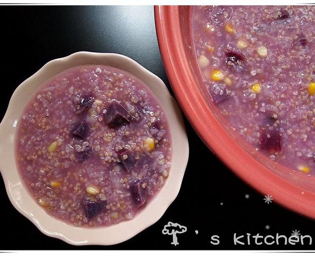 紫薯玉米粥的做法