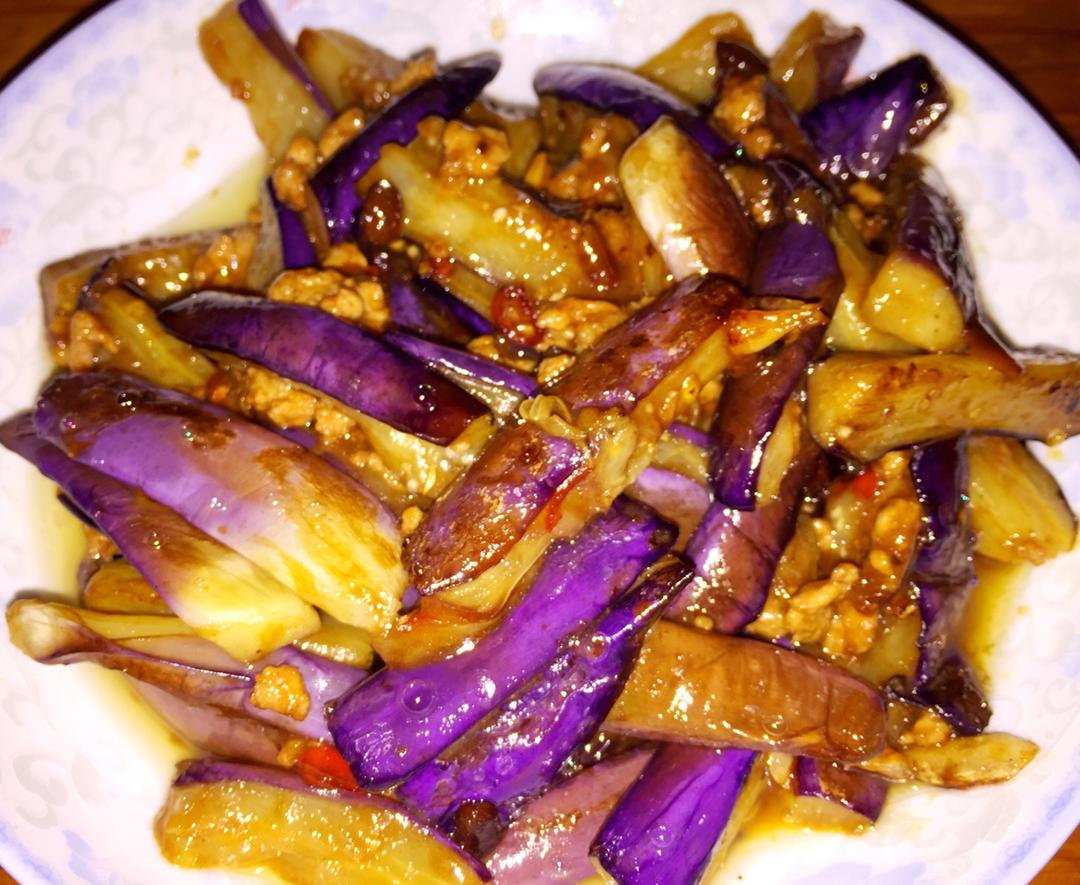 红烧肉沫茄子